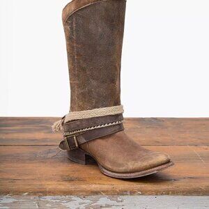 NWT INDIE SPIRIT by CORRAL Hazel COWGIRL BOHO Distressed Suede Boots 8M